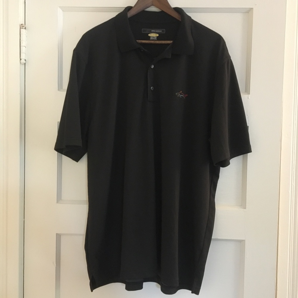 Greg Norman men’s black play dry polo